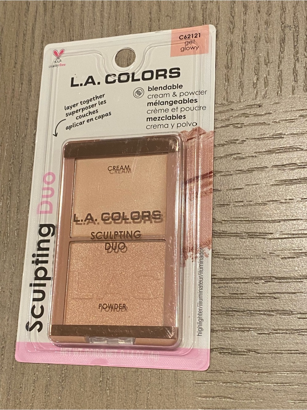 L.A. COLORS Sculpting Duo Cream & Powder Highlighter get glowy